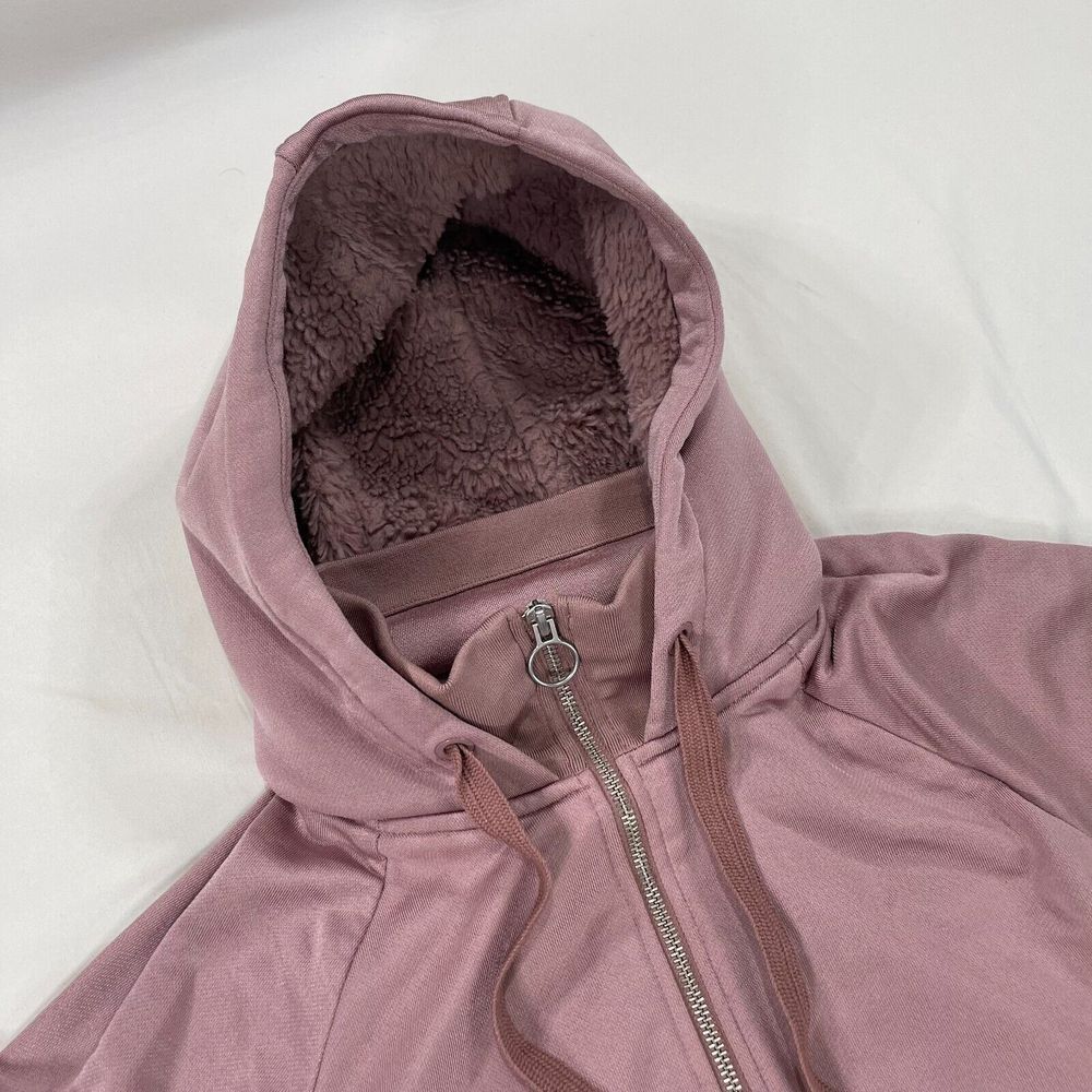 Athleta Triumph Luxe Lined Hoodie Womens Small Pink Full Zip Jacket‎ - Picture 6 of 13